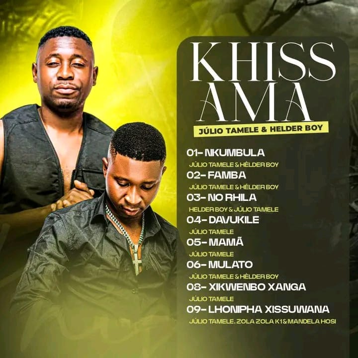 Capa oficial do álbum Khissama (2025) de Hélder Boy feat Júlio Tamele, com 8 músicas de Marrabenta, divulgado no olistamusik.com.